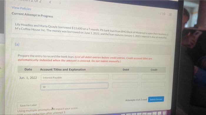 Solved On July 1, 2017, Kamer's Trinkets borrowed $39,000