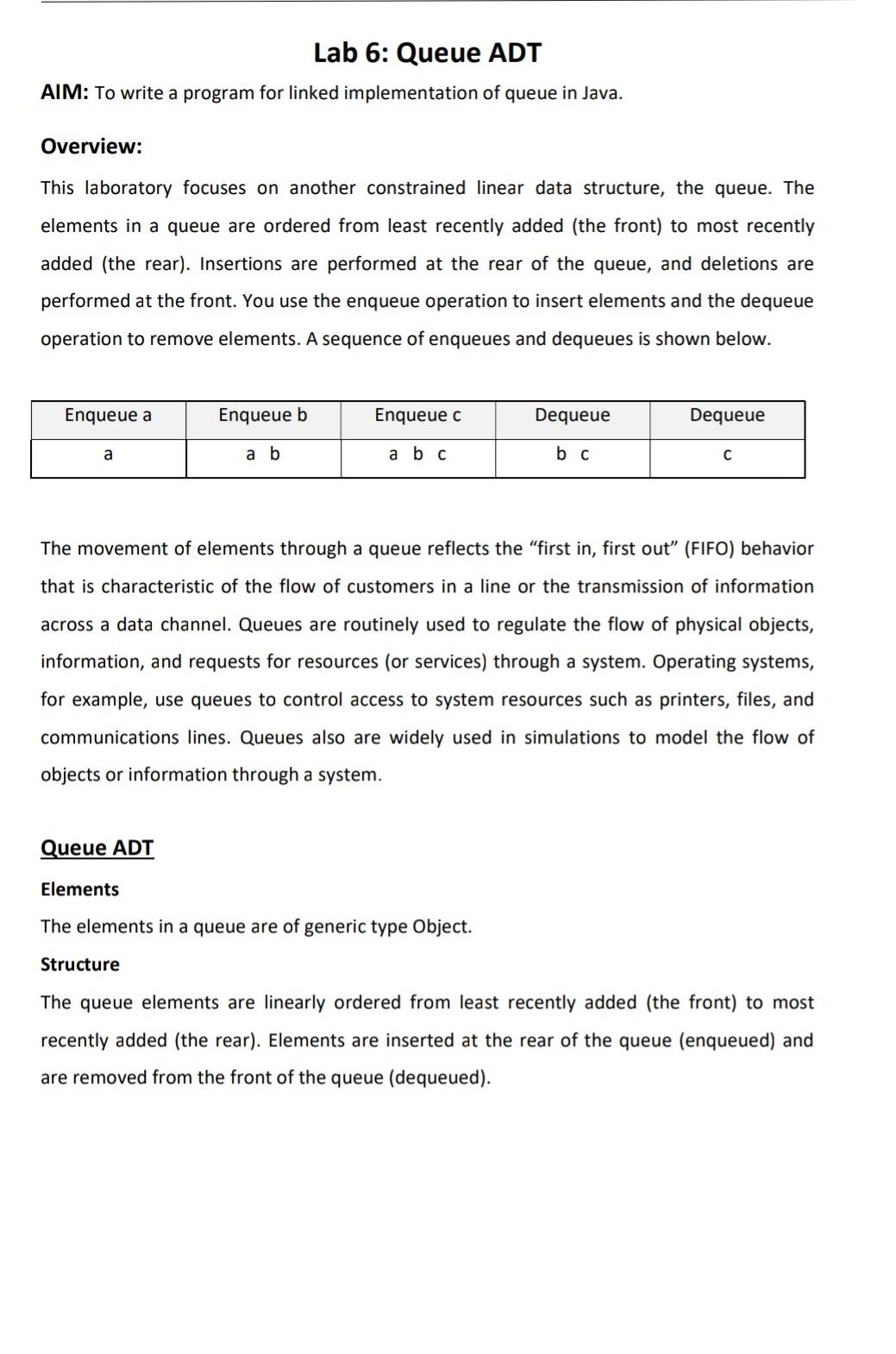 Computer Science Department (Laboratory Work Book for | Chegg.com