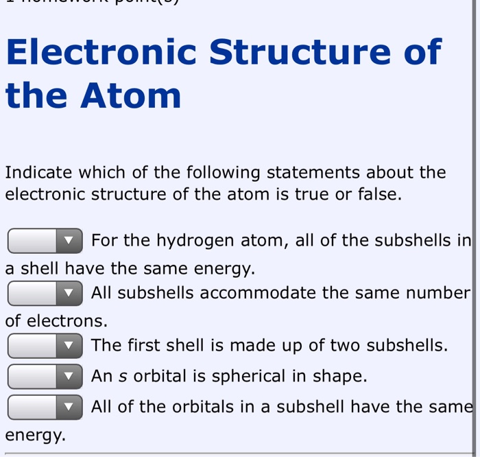 Which Of The Following Statements About Electron