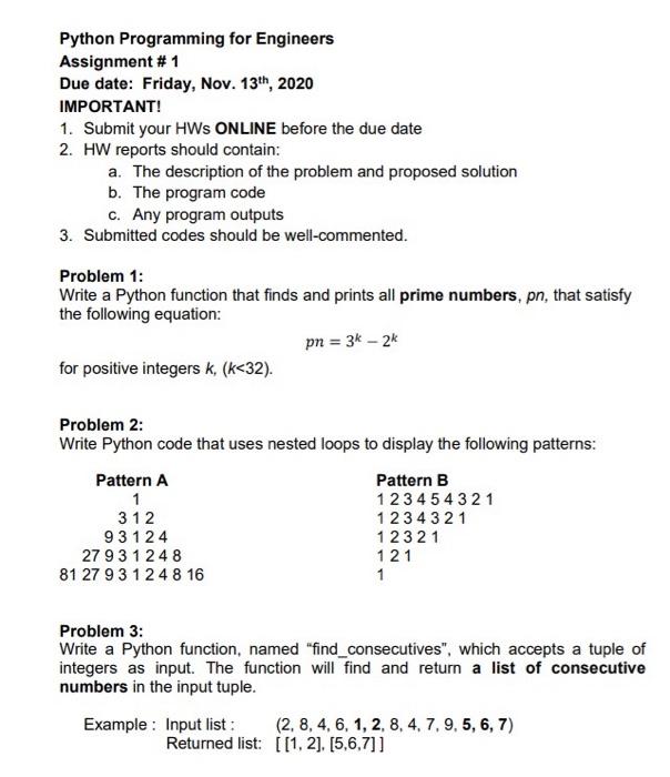 python assignment 1