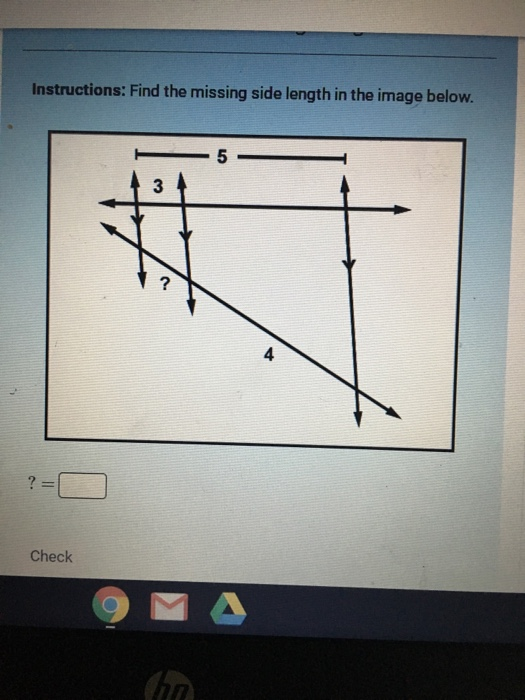 Solved Instructions: Find The Missing Side Length In The | Chegg.com