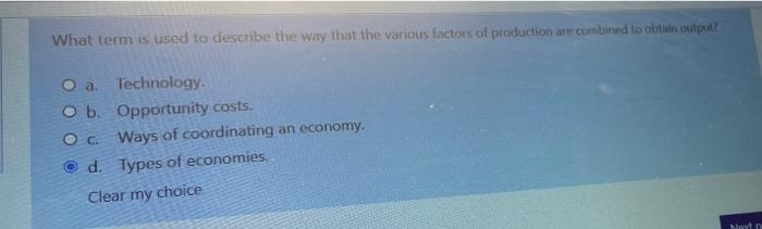 Solved What Term Is Used To Describe The Way That The Chegg