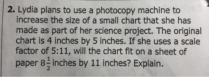 Solved 2. Lydia plans to use a photocopy machine to increase | Chegg.com