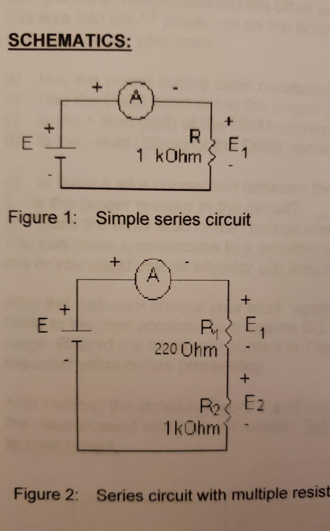 Solved PROCEDURE: 1. Put the 2 probes of the DMM across the | Chegg.com