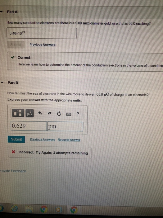 Solved Part A How many conduction electrons are there in a | Chegg.com