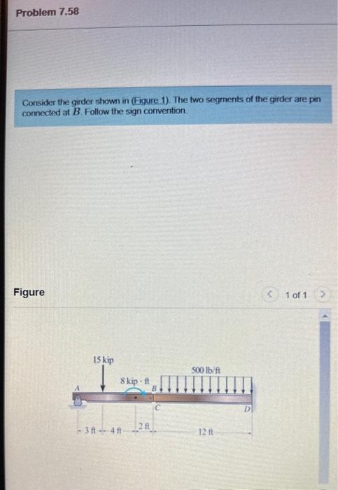 Consider The Girder Shown In (Figure 1). The Two | Chegg.com