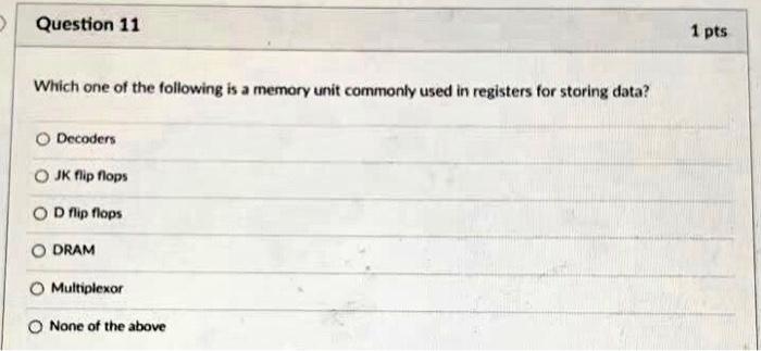 Solved Question 11 1 pts Which one of the following is a | Chegg.com