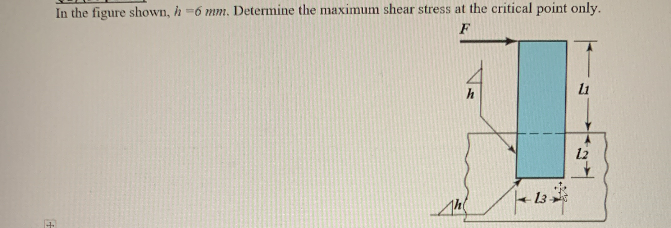 Solved In the figure shown, h=6mm. ﻿Determine the maximum | Chegg.com