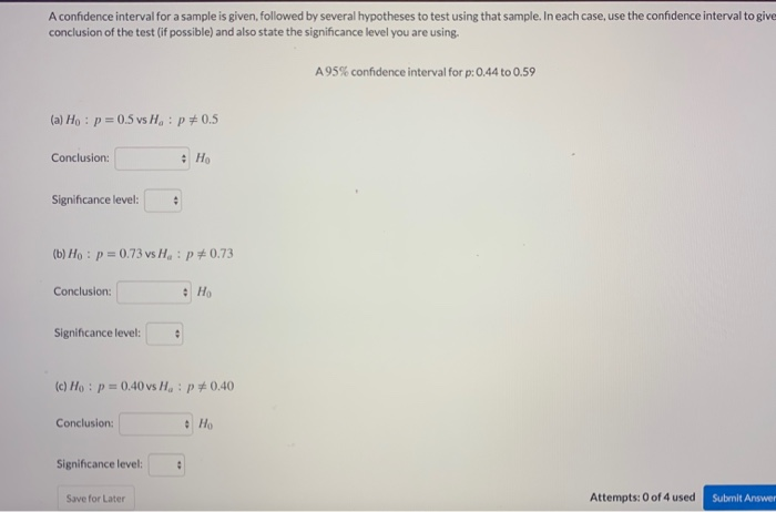 Solved A confidence interval for a sample is given, followed | Chegg.com