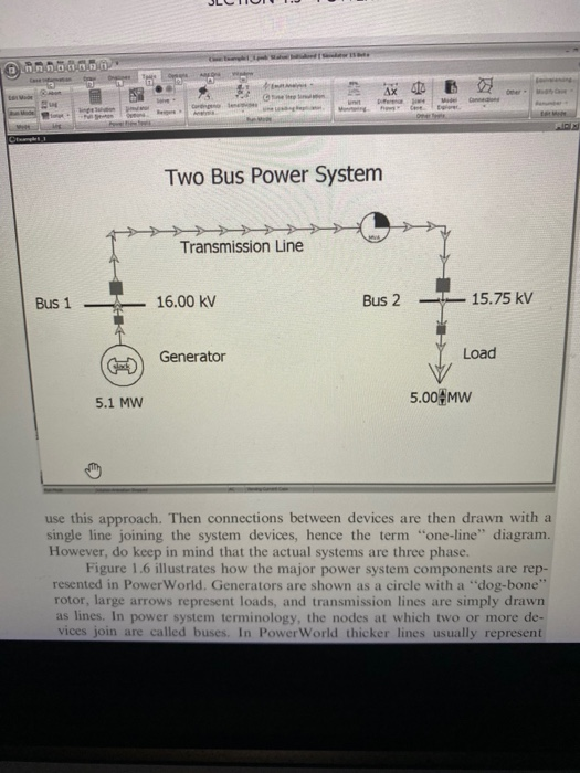 Solved 0.0.0.0 АХ M CI Two Bus Power System >> Transmission