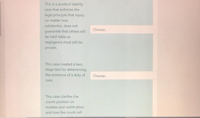 Solved Match the legal principle, legal concept, and/or | Chegg.com