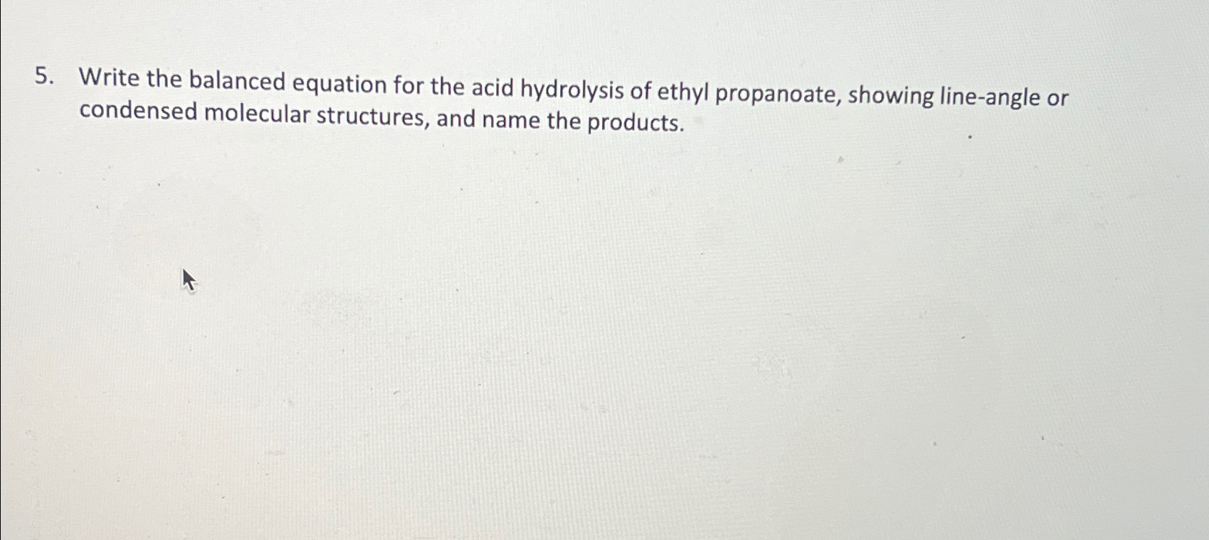 Solved Write the balanced equation for the acid hydrolysis | Chegg.com