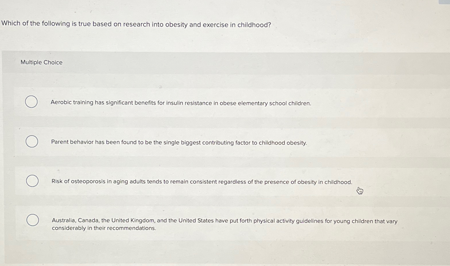 Solved Which of the following is true based on research into | Chegg.com