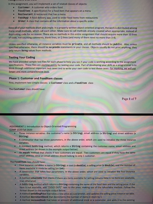 Solved . In this assignment, you will implement a set of | Chegg.com