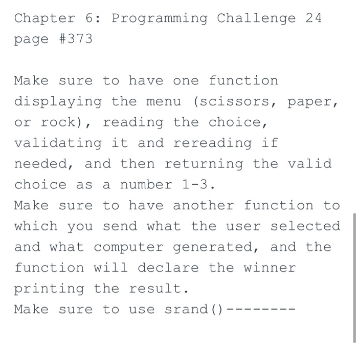 Solved Chapter 6: Programming Challenge 24 Page #373 Make | Chegg.com