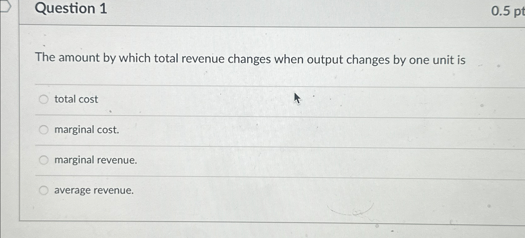 Solved Question 10.5pThe amount by which total revenue | Chegg.com