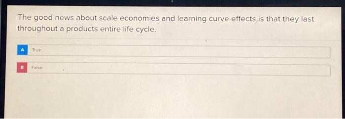 economies of scale vs learning curve