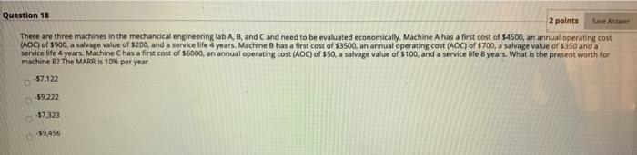 Solved Question 18 2 points Sve Answer There are three | Chegg.com