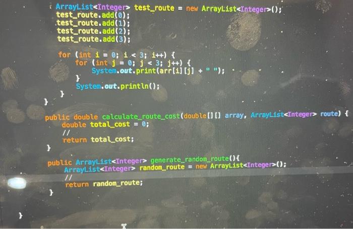 Solved The travellig sales person: code in Java 1. | Chegg.com