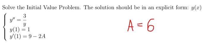 Solved Solve the Initial Value Problem. The solution should | Chegg.com