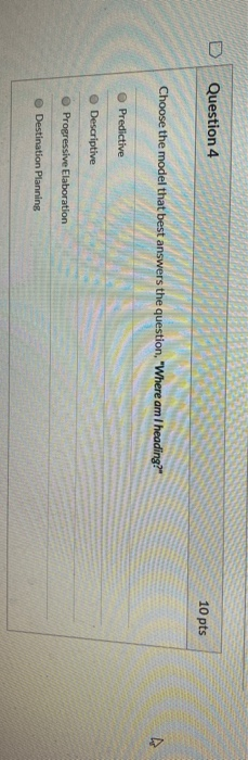 Solved D Question 4 10 pts Choose the model that best | Chegg.com