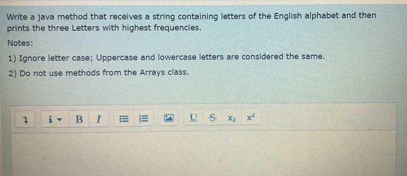 Solved Write a java method that receives a string containing | Chegg.com