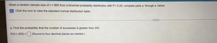 Solved Given a random sample size of n=900 from a binomial | Chegg.com