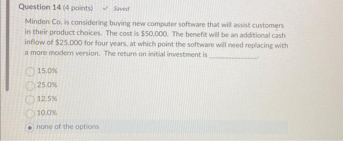 Solved Minden Co. is considering buying new computer | Chegg.com