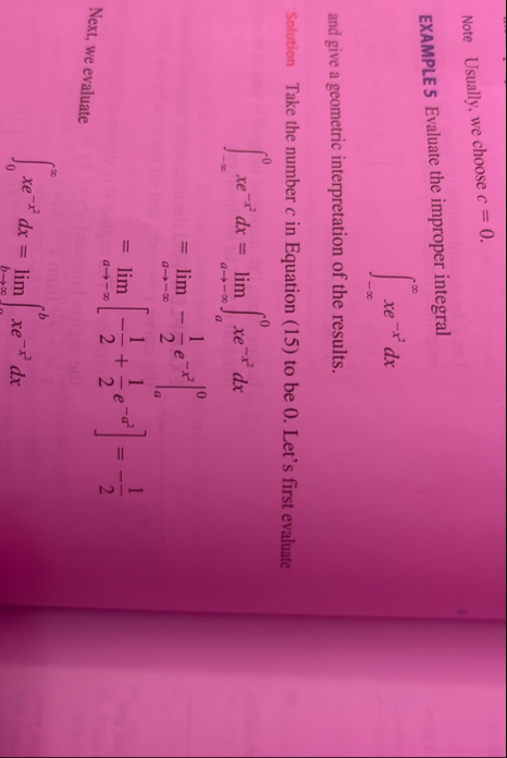 Solved Note Usually, we choose c=0.EXAMPLE 5 ﻿Evaluate the | Chegg.com