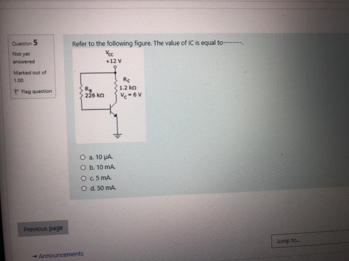 Solved Question 5 Not yet Refer to the following figure. The | Chegg.com