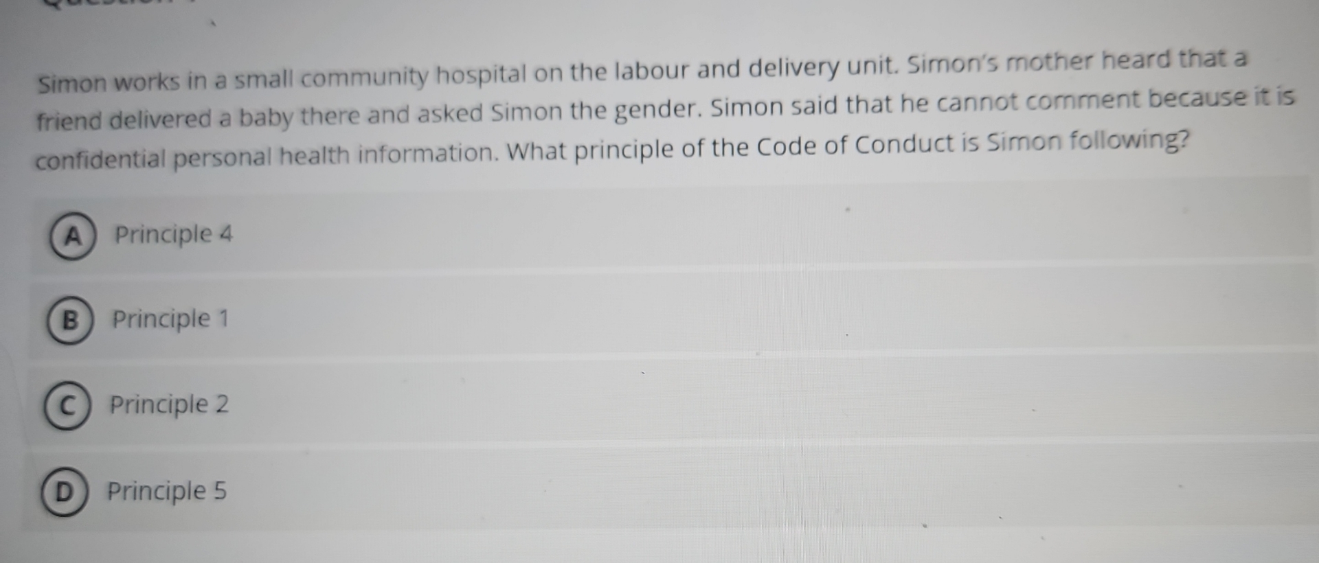 Simon works in a small community hospital on the | Chegg.com