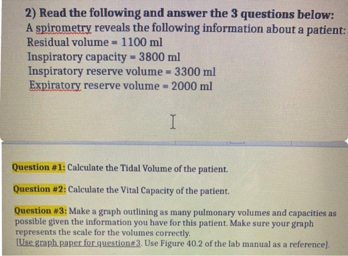Solved 2) Read the following and answer the 3 questions | Chegg.com