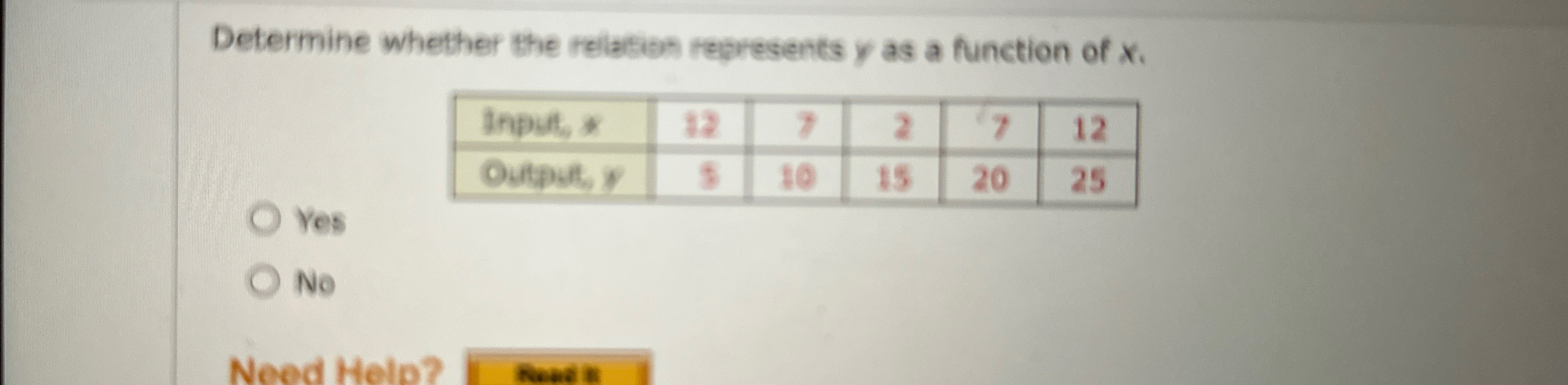 Solved Determine Whether The Relation Represents Y ﻿as A 4231