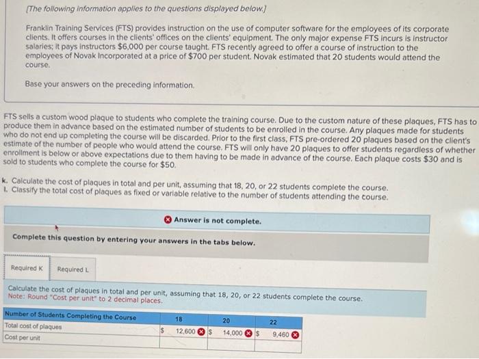 Solved [The following information applies to the questions