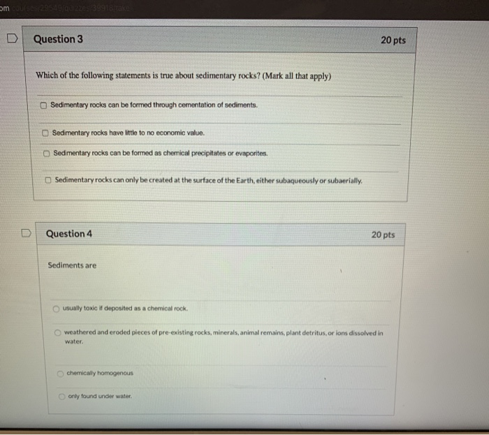 Solved Question 1 20 Pts Which Of The Following Statement Chegg Com