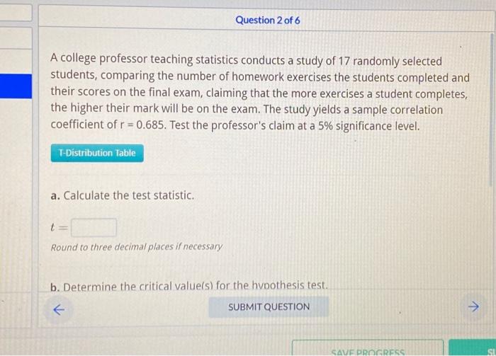 Solved A college professor teaching statistics conducts a | Chegg.com