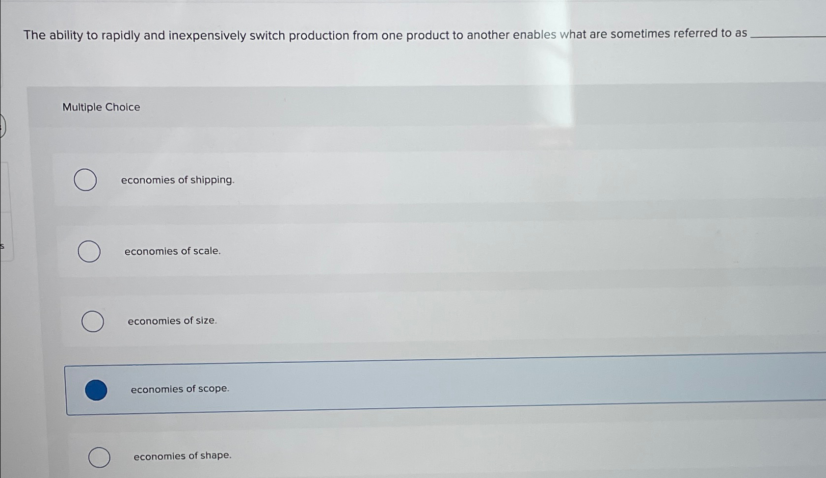 Solved The ability to rapidly and inexpensively switch