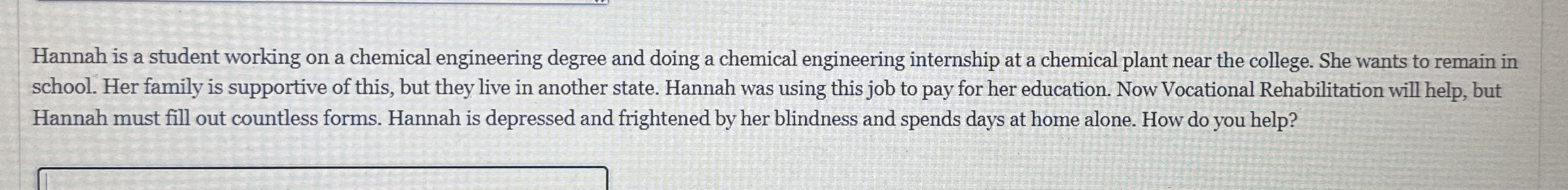 Solved Hannah is a student working on a chemical engineering | Chegg.com