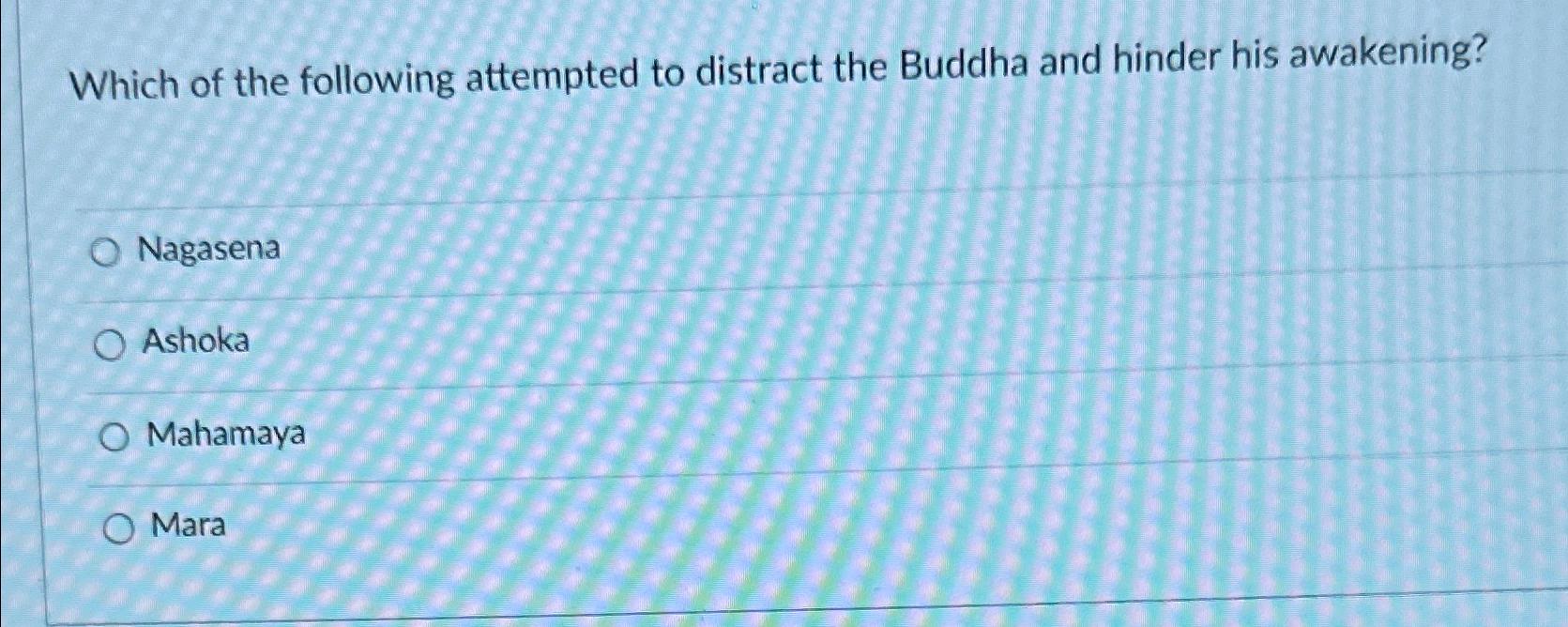 Solved Which of the following attempted to distract the | Chegg.com