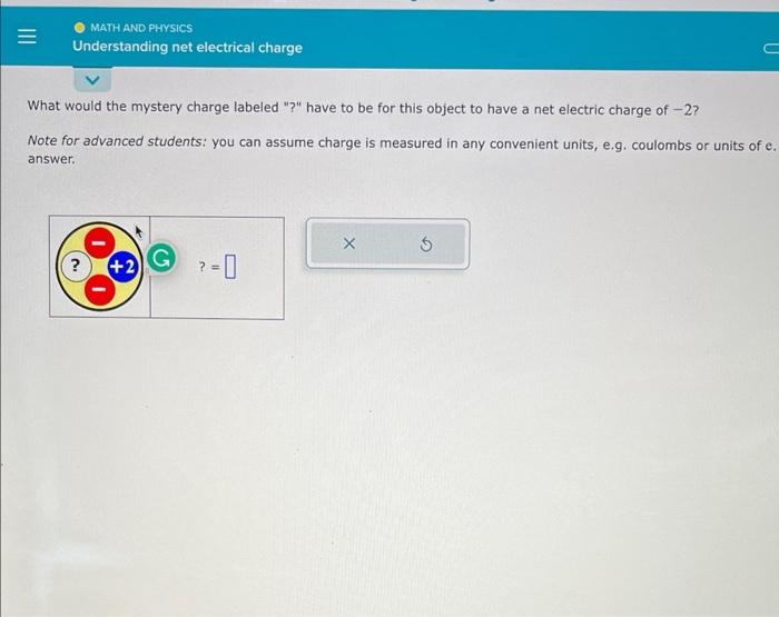 Solved What would the mystery charge labeled "?" have to be | Chegg.com