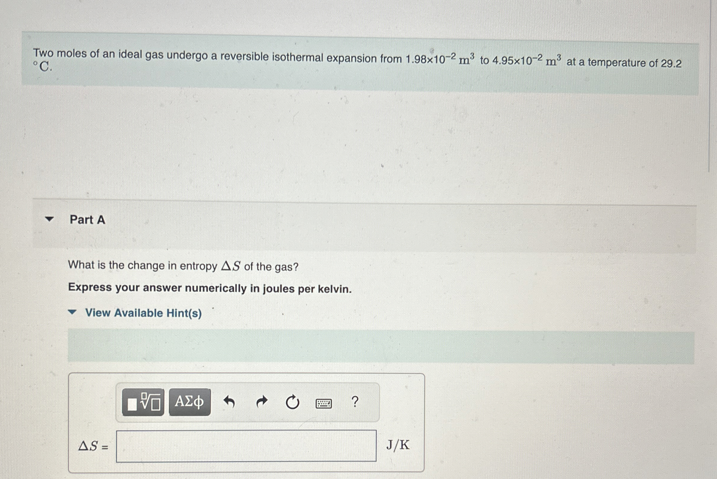 Solved Two moles of an ideal gas undergo a reversible | Chegg.com