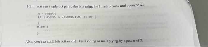 Solved Hint: you can single out particular bits using the | Chegg.com