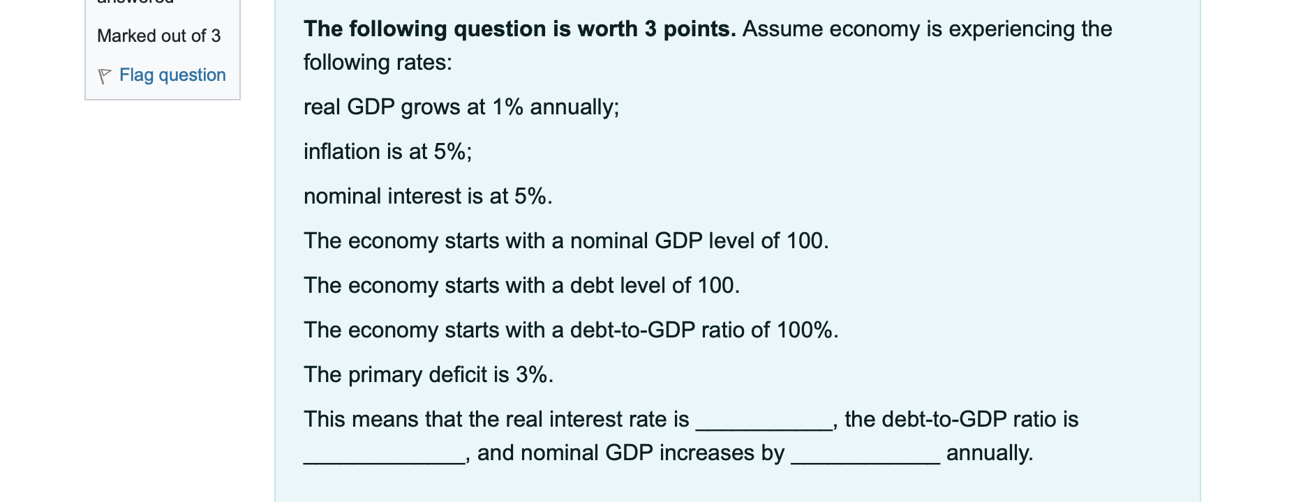 Solved The following question is worth 3 ﻿points. Assume | Chegg.com