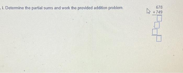 Solved . i. Determine the partial sums and work the provided | Chegg.com