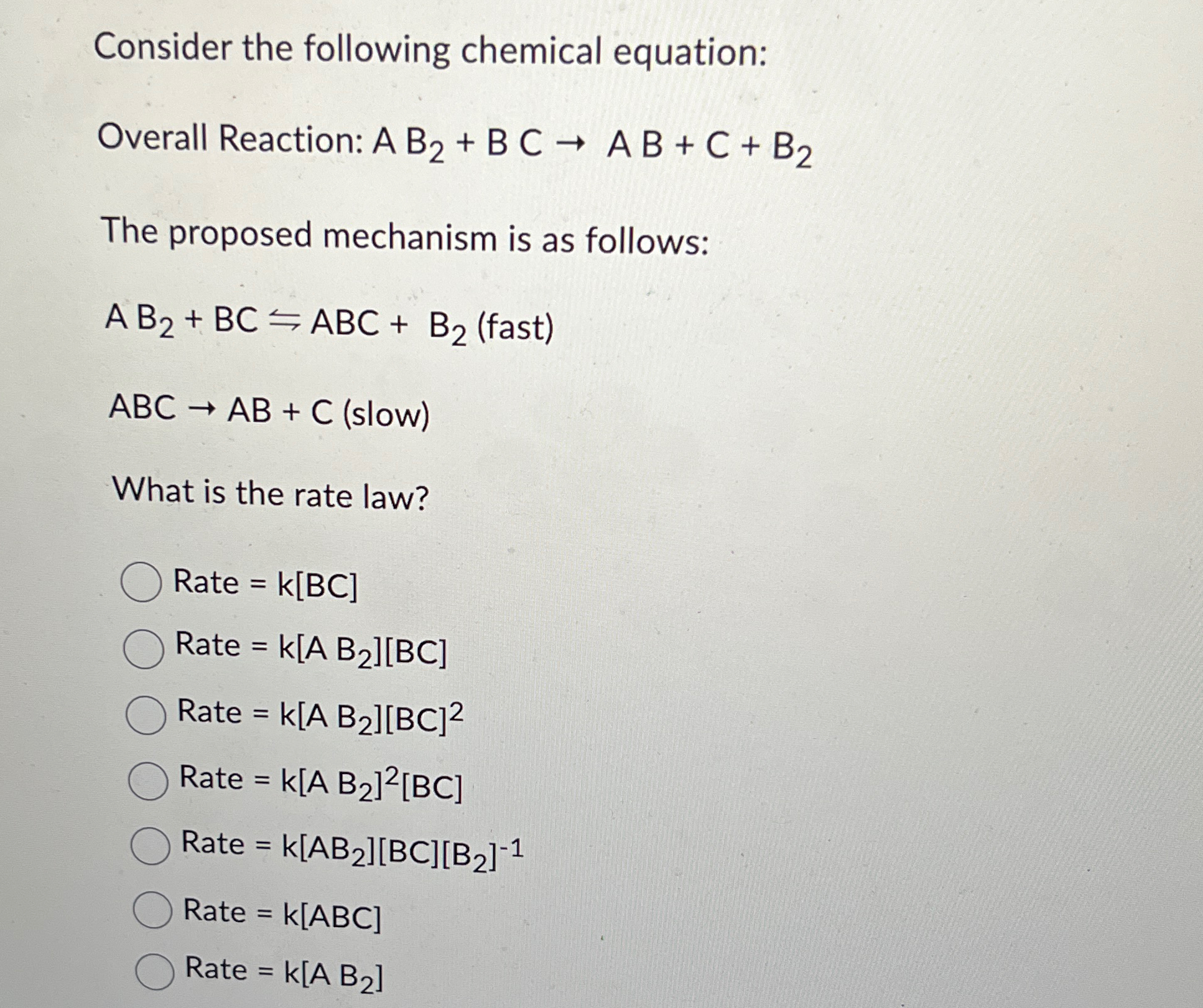 Solved Consider the following chemical equation:Overall | Chegg.com