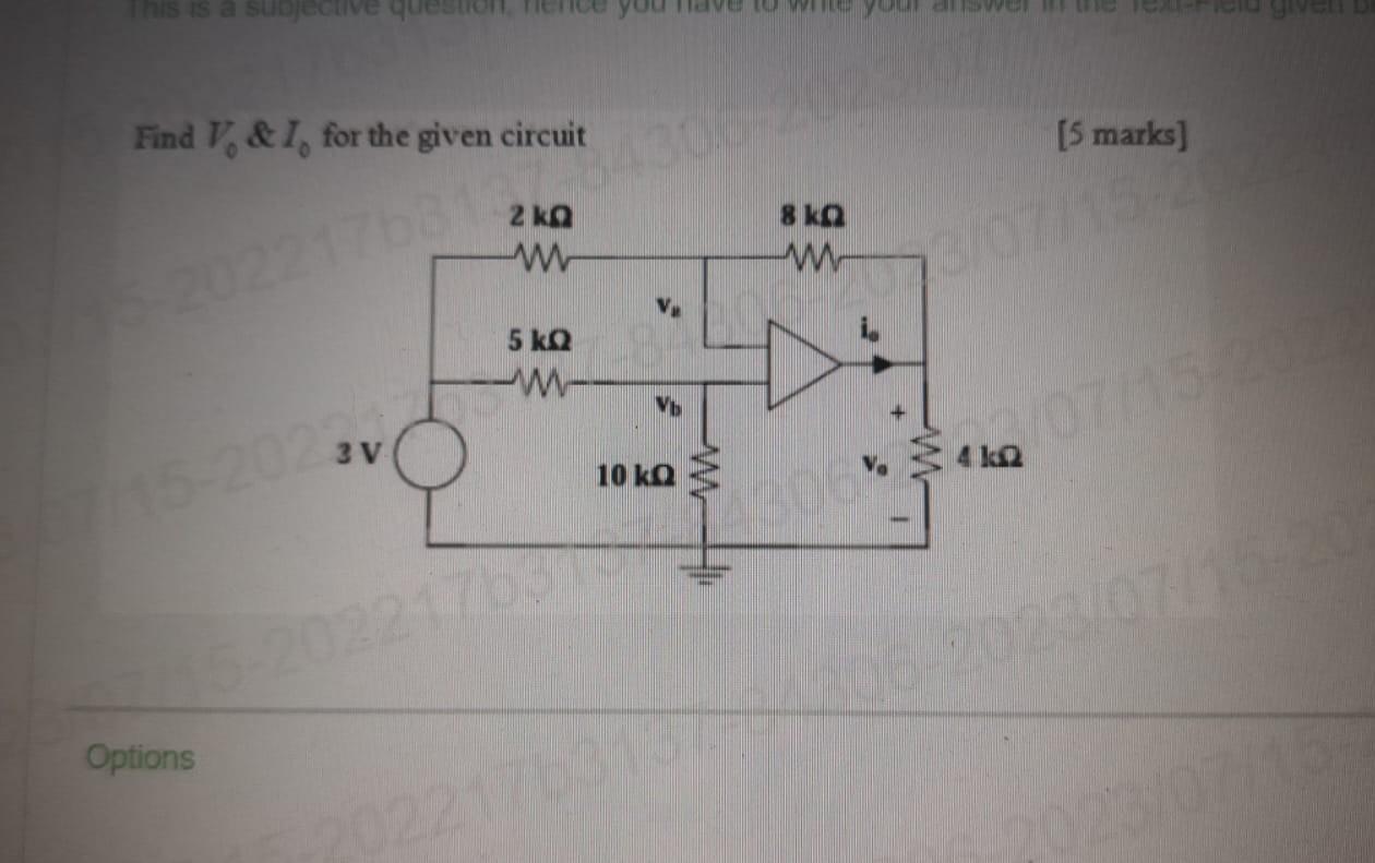 Find V0andi0 For The Given Circuit