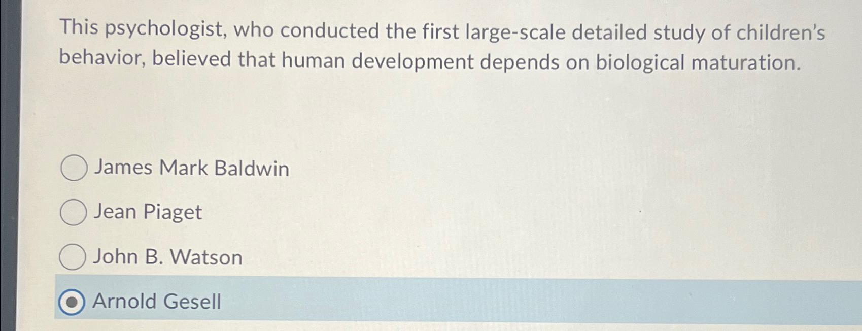 Solved This psychologist who conducted the first Chegg