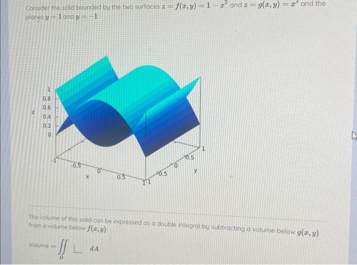 Solved Consider the solid bounded by the two surfaces z = | Chegg.com