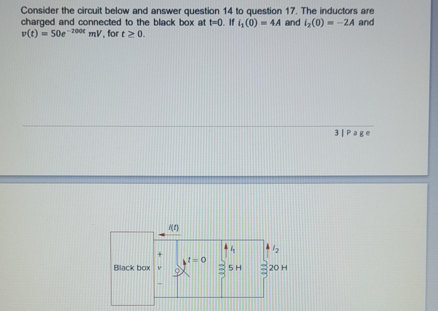 Solved Consider the circuit below and answer question 14 to | Chegg.com
