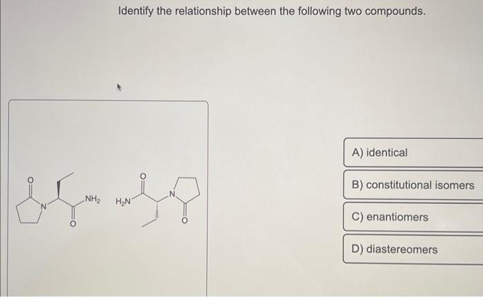 Solved Identify The Relationship Between The Following Two | Chegg.com